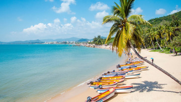 Картинка корабли моторные+лодки море тропики моторные лодки пальмы