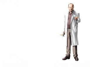 обоя видео игры, breakdown, мужчина, ученый, халат, шприц