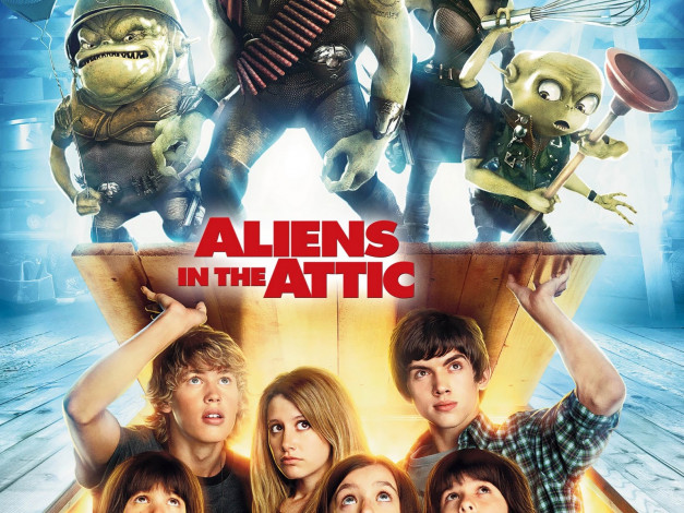 Обои картинки фото aliens, in, the, attic, видео, игры