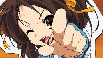 обоя аниме, the, melancholy, of, haruhi, suzumiya