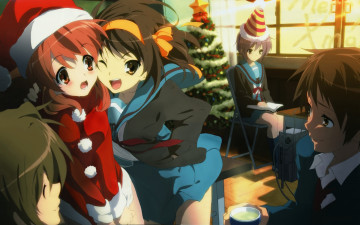 Картинка аниме the melancholy of haruhi suzumiya