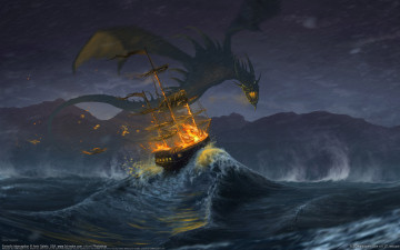 Картинка фэнтези драконы