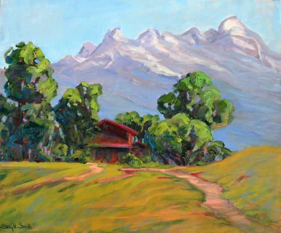 Обои картинки фото рисованные, живопись, дом