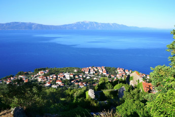 Картинка природа побережье город горы море