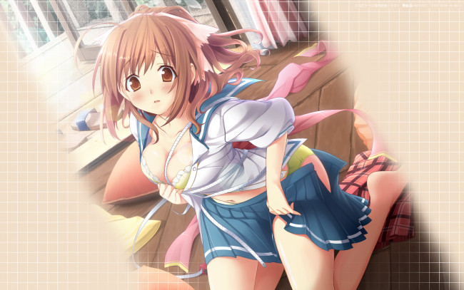 Обои картинки фото аниме, *unknown, другое, девушка, школьная, форма