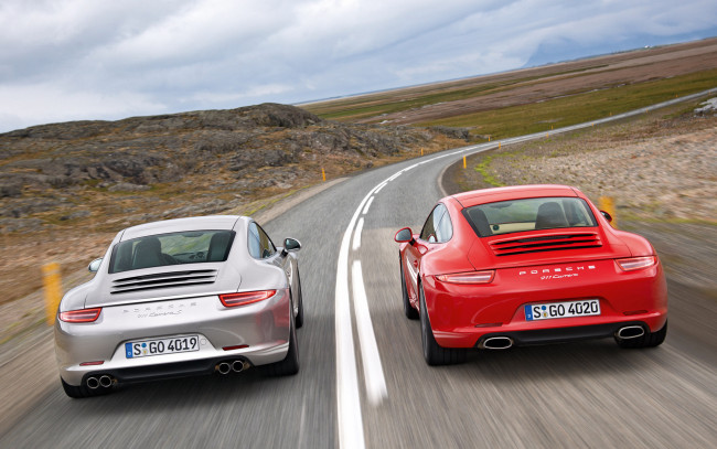 Обои картинки фото автомобили, porsche, 911, carrera, twin, car