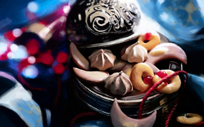 Обои картинки фото рисованные, еда, зефир, сладости