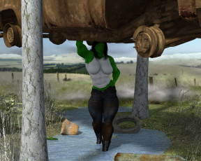 Картинка 3д+графика существа+ creatures халк