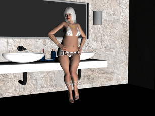 обоя 3д графика, люди , people, девушка, взгляд