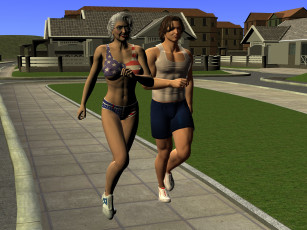 обоя 3д графика, люди , people, мужчина, девушка