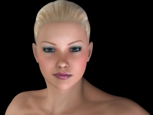 Картинка 3д+графика портрет+ portraits девушка взгляд блондинка