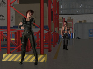 Картинка secret+agent 3д+графика фантазия+ fantasy мужчина девушка оружие