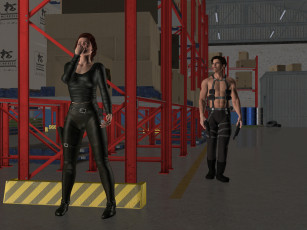 обоя secret agent, 3д графика, фантазия , fantasy, мужчина, девушка, оружие