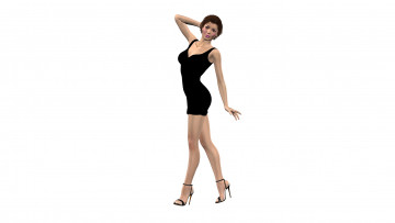 Картинка 3д+графика люди+ people девушка взгляд фон