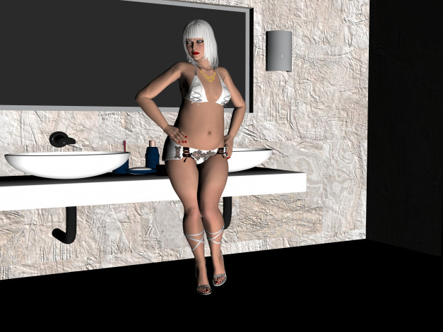 Обои картинки фото 3д графика, люди , people, девушка, взгляд