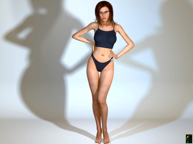 Обои картинки фото 3д графика, люди , people, девушка, взгляд