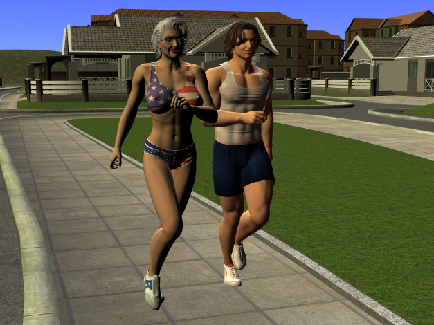 Обои картинки фото 3д графика, люди , people, мужчина, девушка