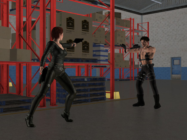 Обои картинки фото secret agent, 3д графика, фантазия , fantasy, девушка, мужчина