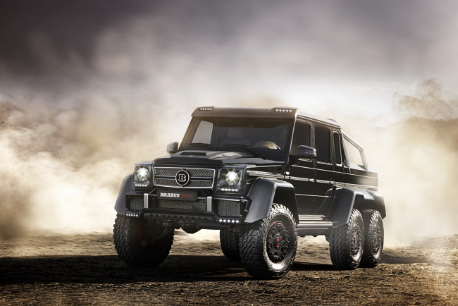 Обои картинки фото 2014 brabus b63s 700 6x6, автомобили, brabus, mercedes-benz, черный, тюнинг