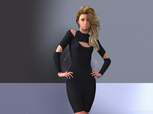 Картинка 3д+графика люди+ people девушка взгляд фон