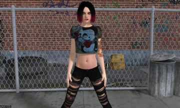 Картинка 3д+графика люди+ people девушка взгляд фон