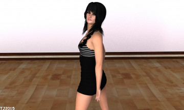 Картинка 3д+графика люди+ people девушка взгляд фон