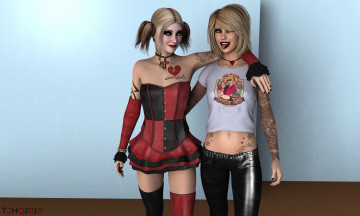 Картинка 3д+графика люди+ people девушки взгляд фон