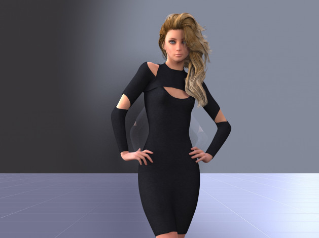 Обои картинки фото 3д графика, люди , people, девушка, взгляд, фон