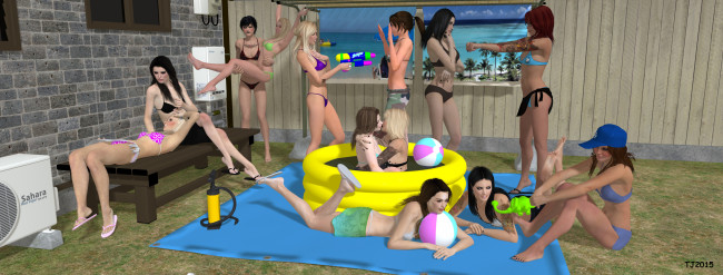 Обои картинки фото 3д графика, люди , people, девушки, взгляд, фон