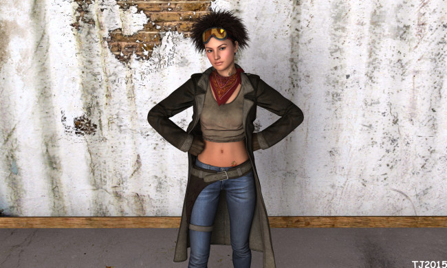 Обои картинки фото 3д графика, люди , people, девушка, взгляд, фон