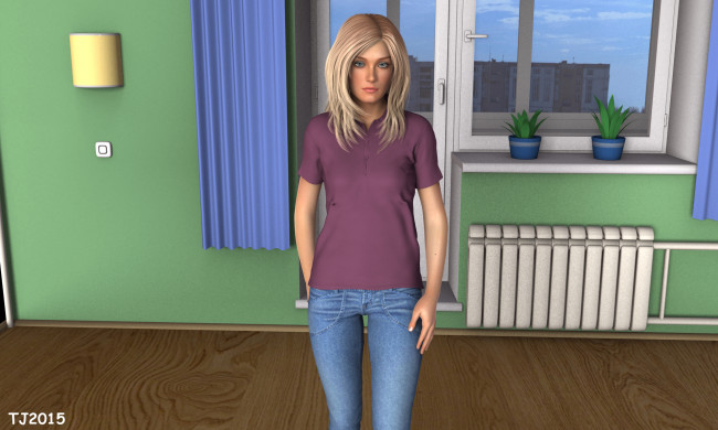 Обои картинки фото 3д графика, люди , people, девушка, взгляд, фон