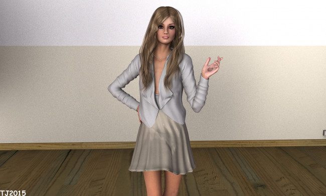 Обои картинки фото 3д графика, люди , people, девушка, взгляд, фон