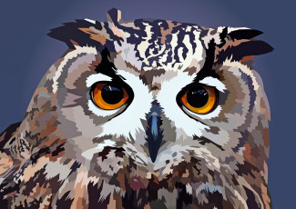 обоя векторная графика, животные , animals, сова