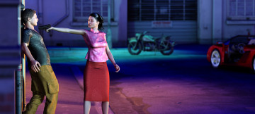 Картинка 3д+графика фантазия+ fantasy девушка взгляд фон парень оружие