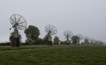 обоя космос, разное, другое, туман, поле, антены