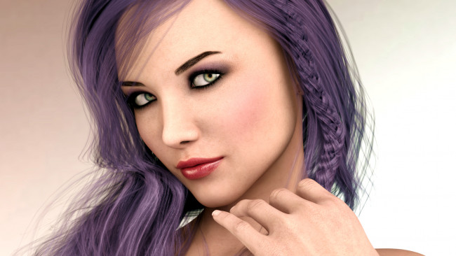 Обои картинки фото 3д графика, портрет , portraits, девушка, взгляд, фон