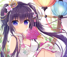 Картинка аниме unknown +другое девушка взгляд фон