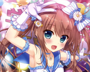 Картинка аниме unknown +другое девушка взгляд фон