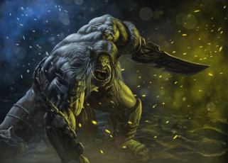 Картинка фэнтези существа kargath bladefist каргат острорук орк edikt art