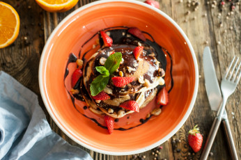 Картинка еда блины +оладьи завтрак ягоды варенье оладьи