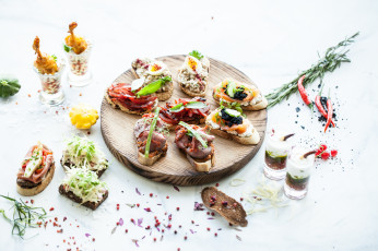 Картинка еда салаты +закуски вкусно канапе закуска