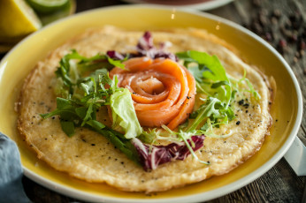 Картинка еда Яичные+блюда завтрак зелень омлет рыба