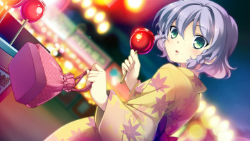 обоя аниме, ryuusei kiseki -shooting probe, взгляд, фон, девушка