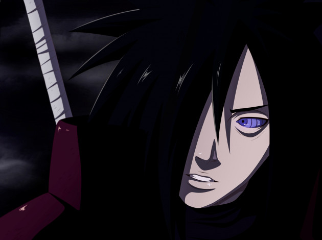 Обои картинки фото аниме, naruto, взгляд, мадара, учиха