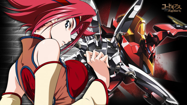 Обои картинки фото аниме, code geass, взгляд, фон, девушка