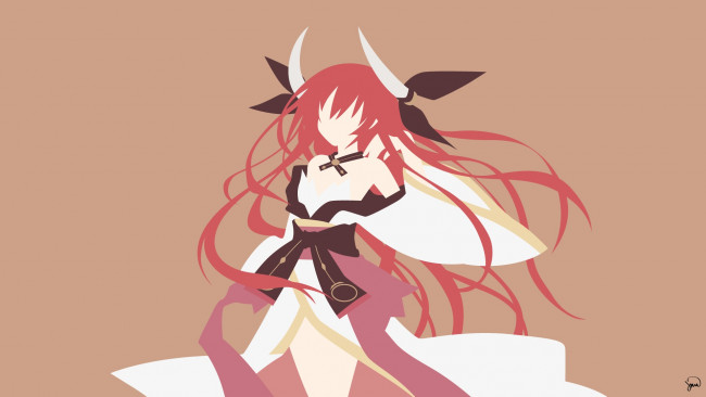 Обои картинки фото аниме, date a live, девушка, взгляд, фон