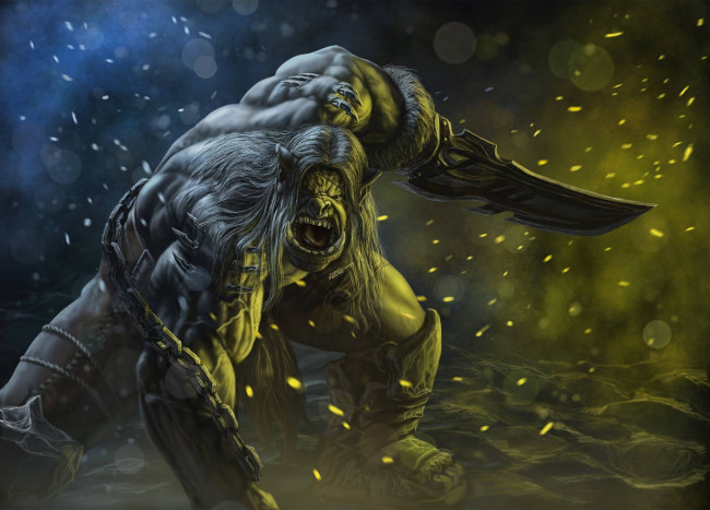 Обои картинки фото фэнтези, существа, kargath, bladefist, каргат, острорук, орк, edikt, art