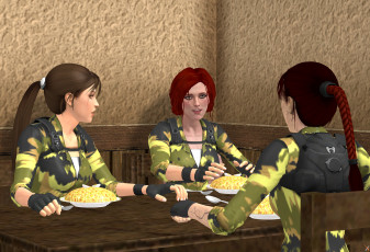 Картинка 3д+графика армия+ military фон взгляд девушки