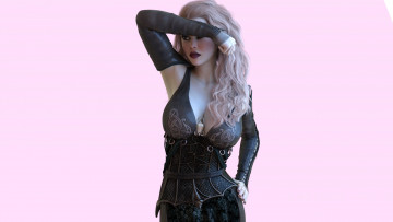 Картинка 3д+графика люди+ people девушка взгляд фон