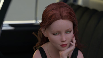 Картинка 3д+графика портрет+ portraits взгляд фон девушка